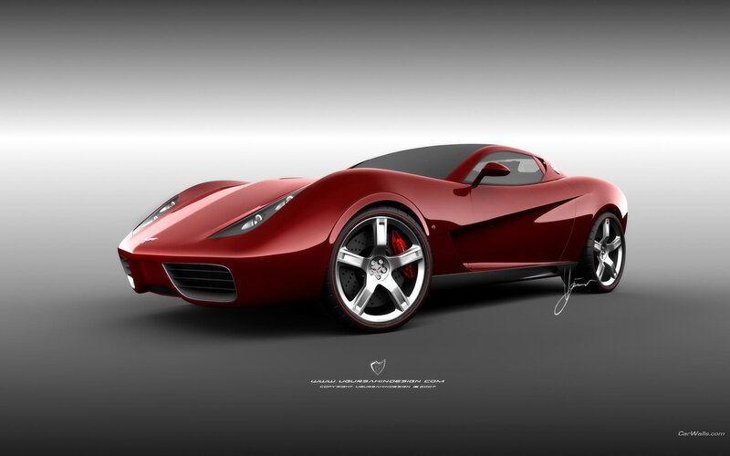 Red sports car concept