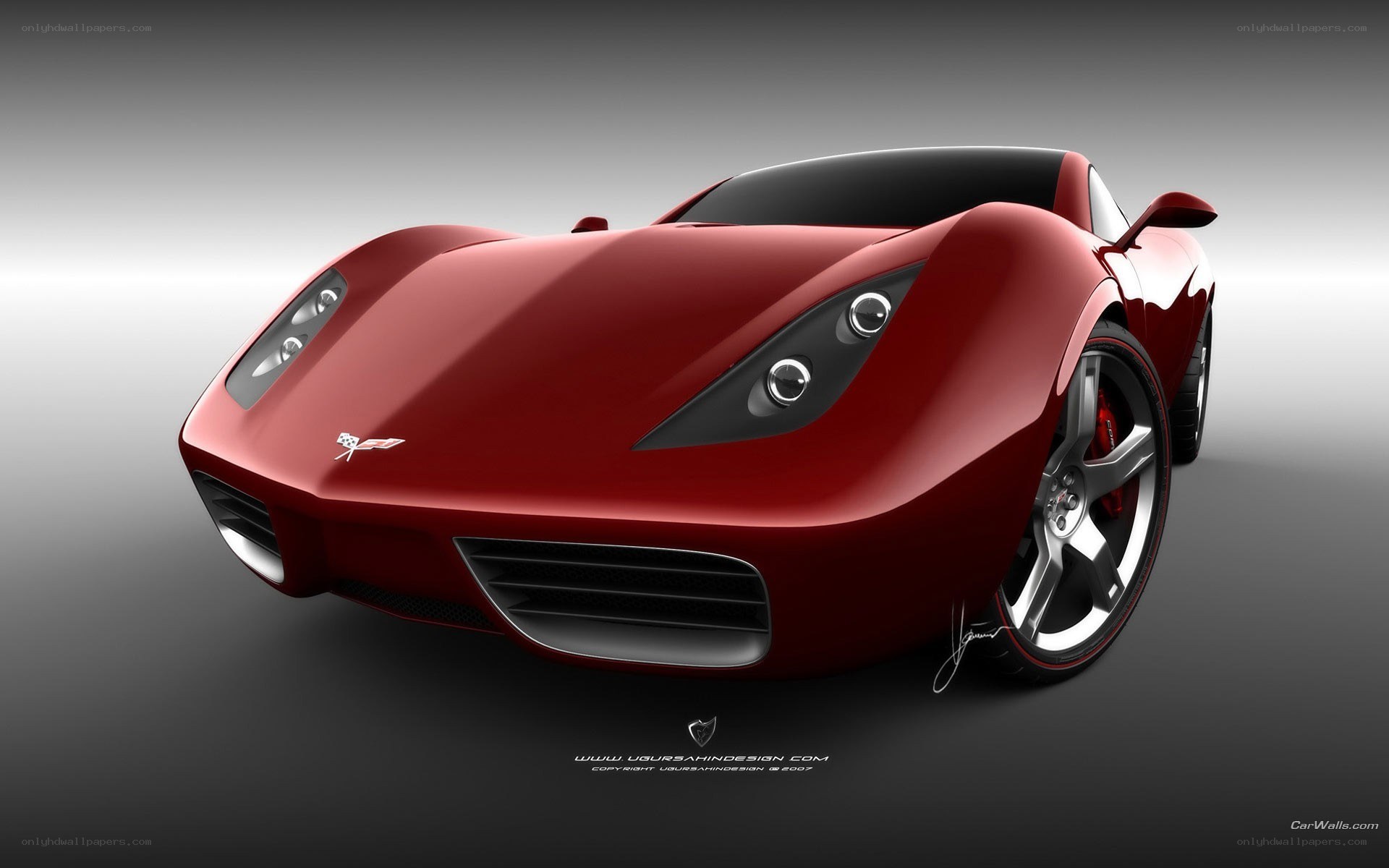 red sports car concept
