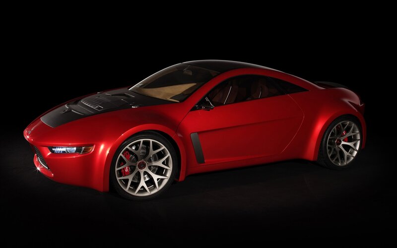 Red sports car concept