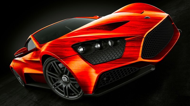 red sports car concept