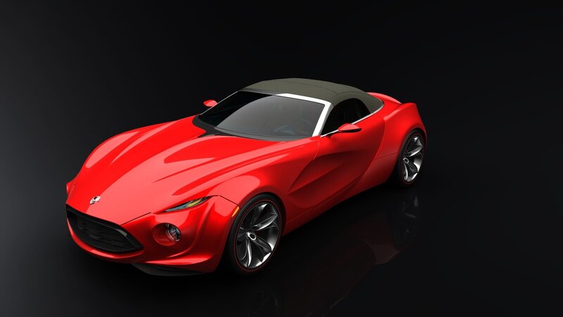 red sports car concept