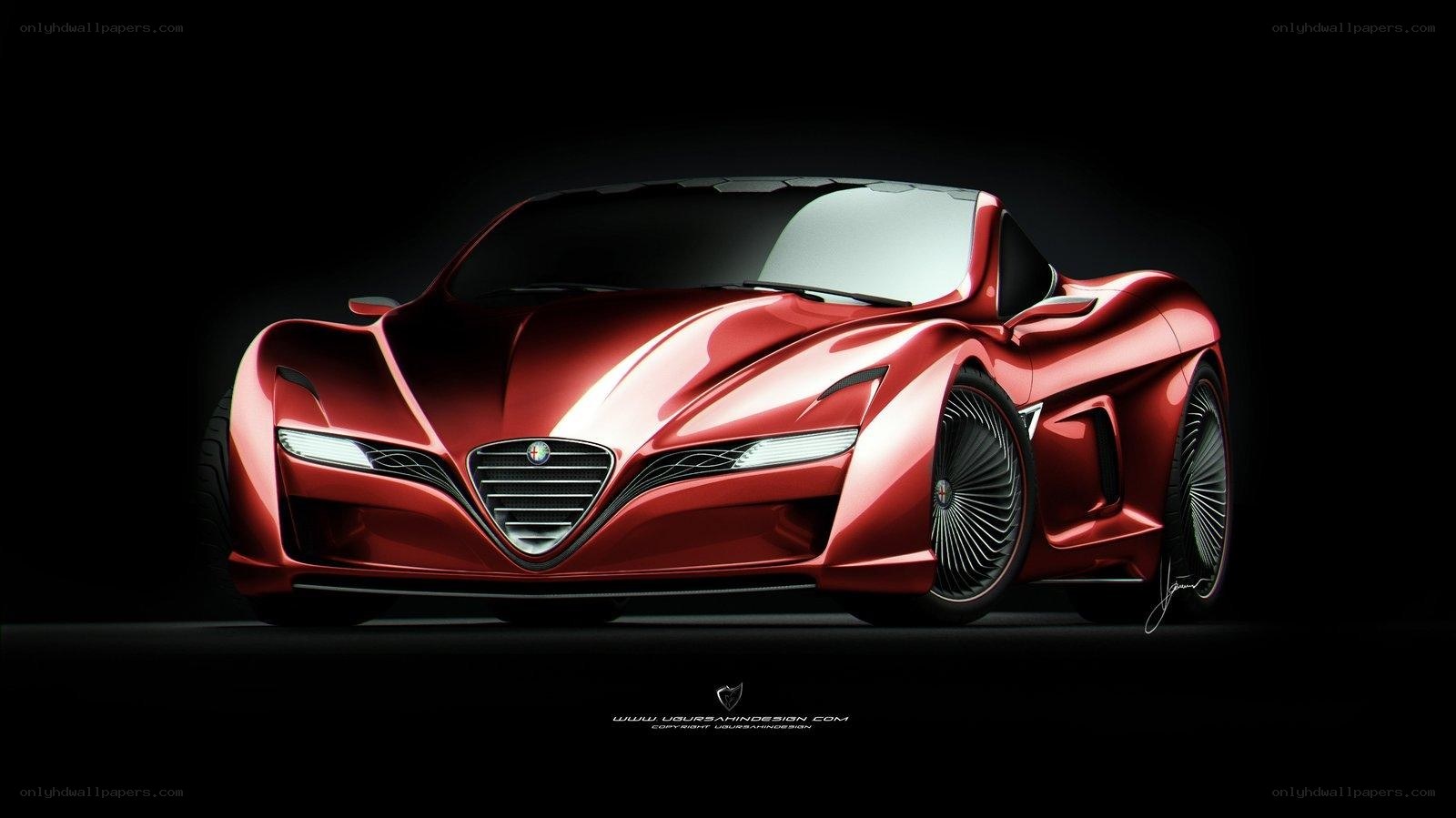 red sports car concept