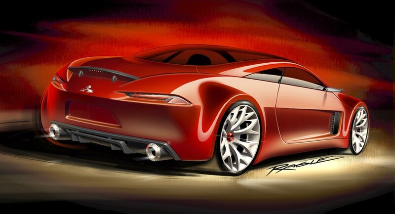 red sports car concept