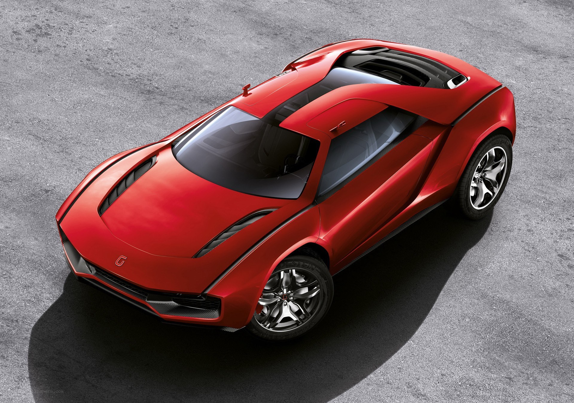 Red sports car concept