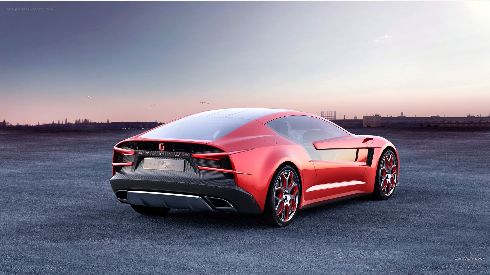 red sports car concept