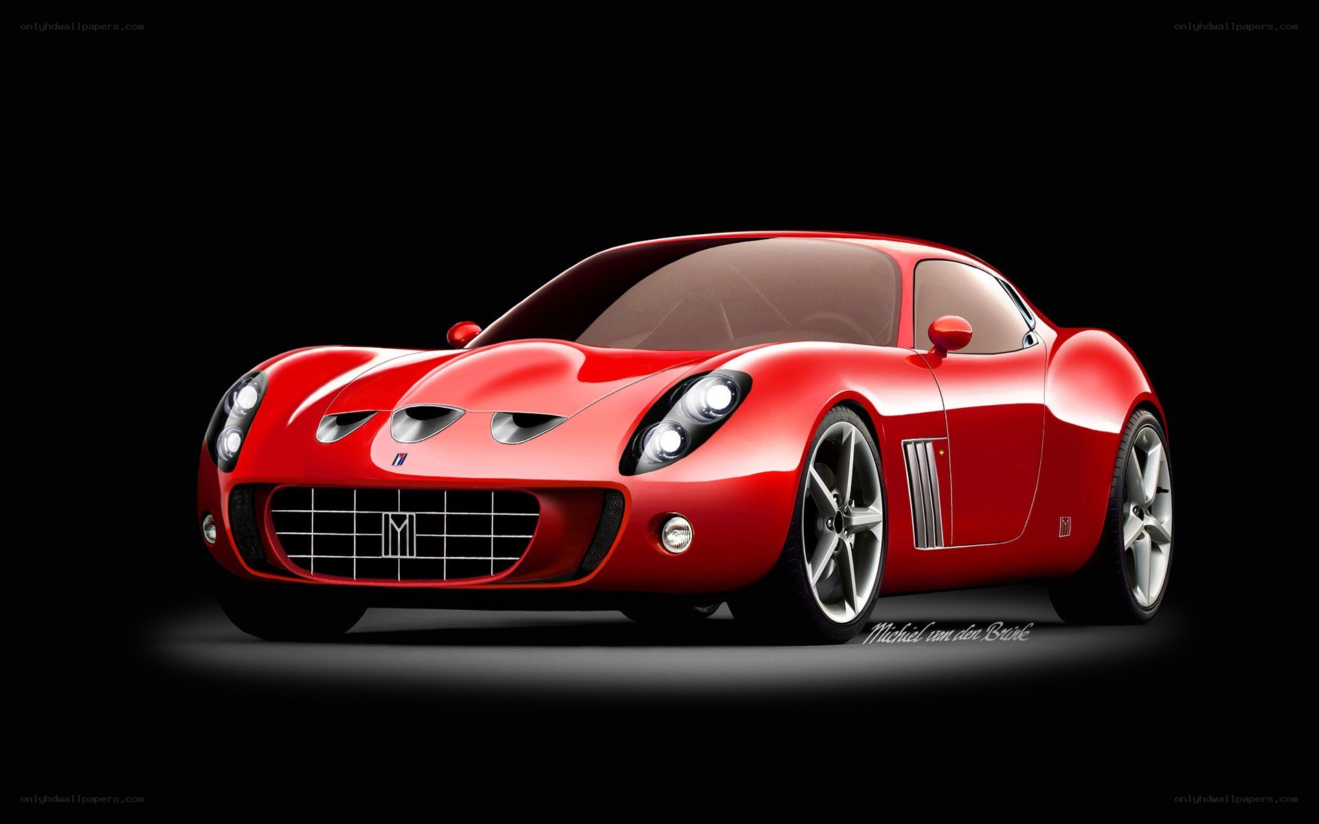 Red sports car concept