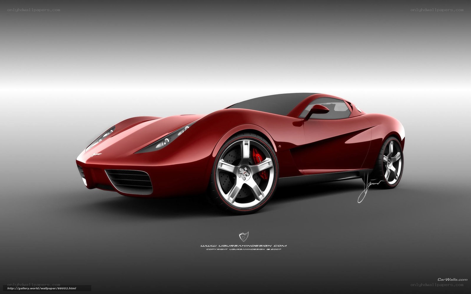 red sports car concept
