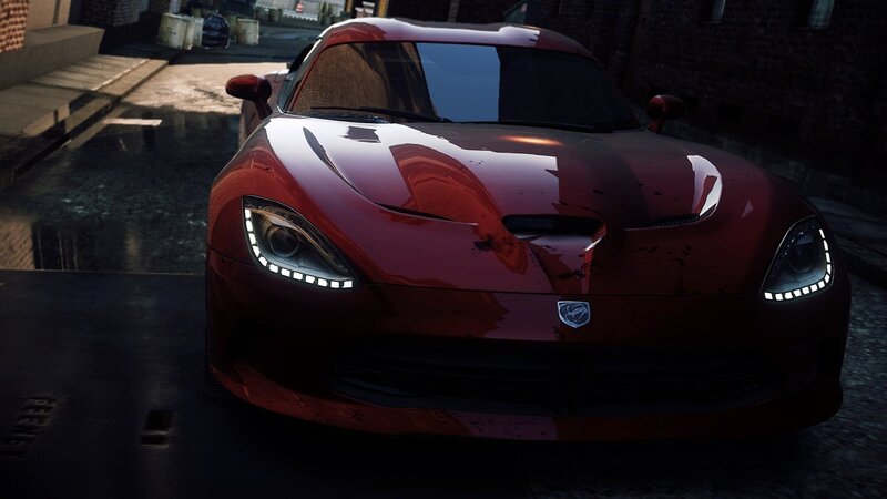 Red Sports Car — Dark, Night, 3d Render