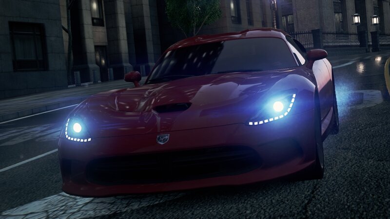 Red Sports Car — Dark, Night