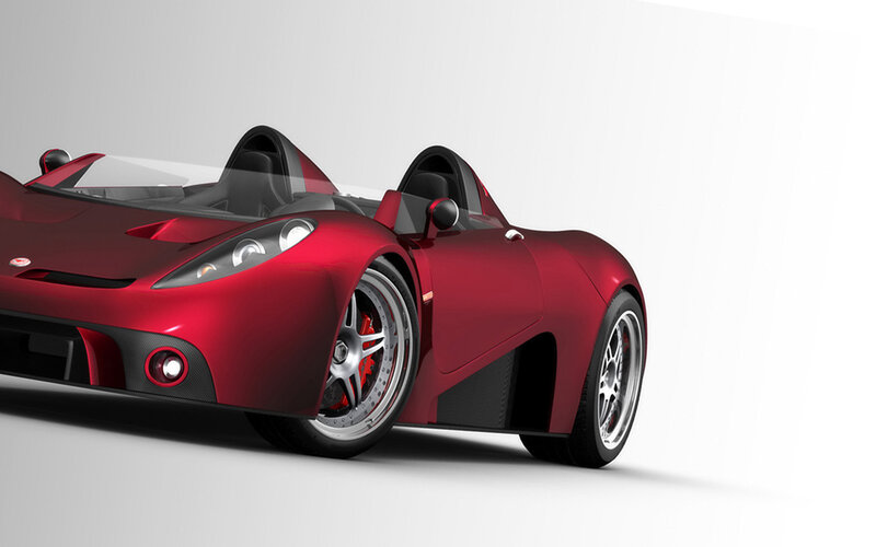 red sports car design