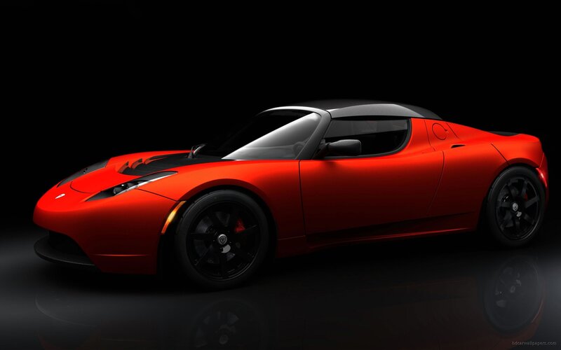 Red Sports Car — Dramatic, 3d Render, Black Wheels, Carbon Fiber Roof