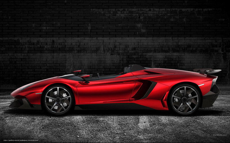 Red Sports Car — Dramatic, 3d Render, Brick Wall, Concrete Ground