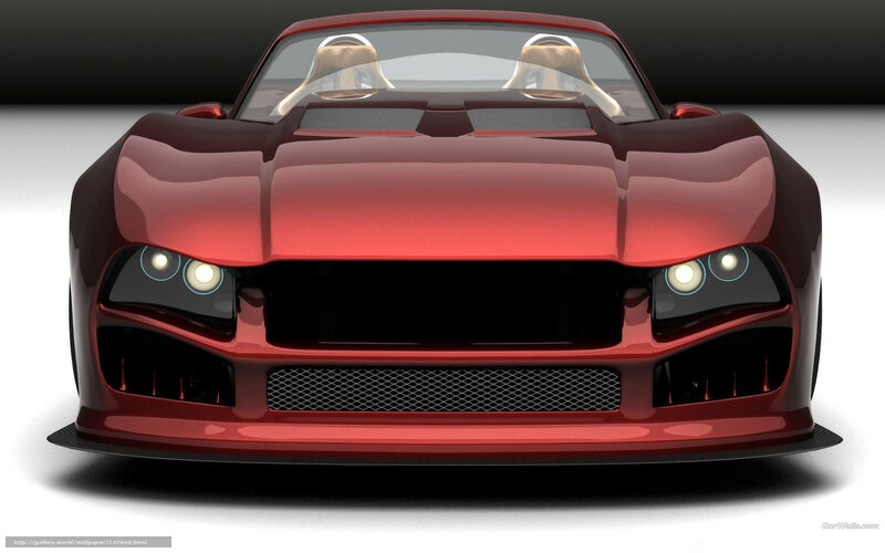 Red Sports Car — Dramatic, 3d Render, Car Seat