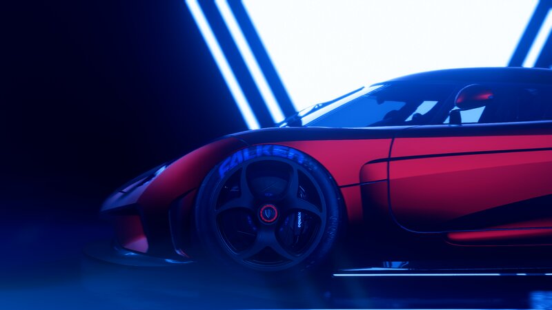 Red Sports Car — Dramatic, 3d Render, Car Wheel