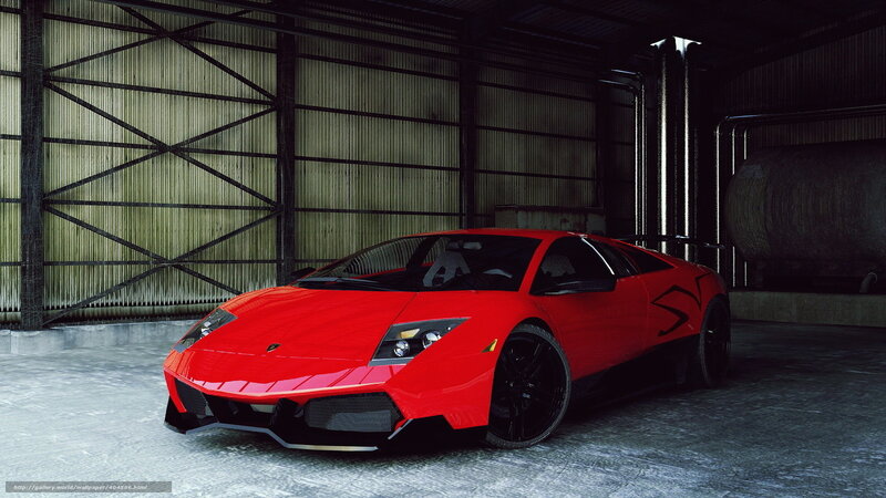 Red Sports Car — Dramatic, 3d Render, Garage, Black Wheels