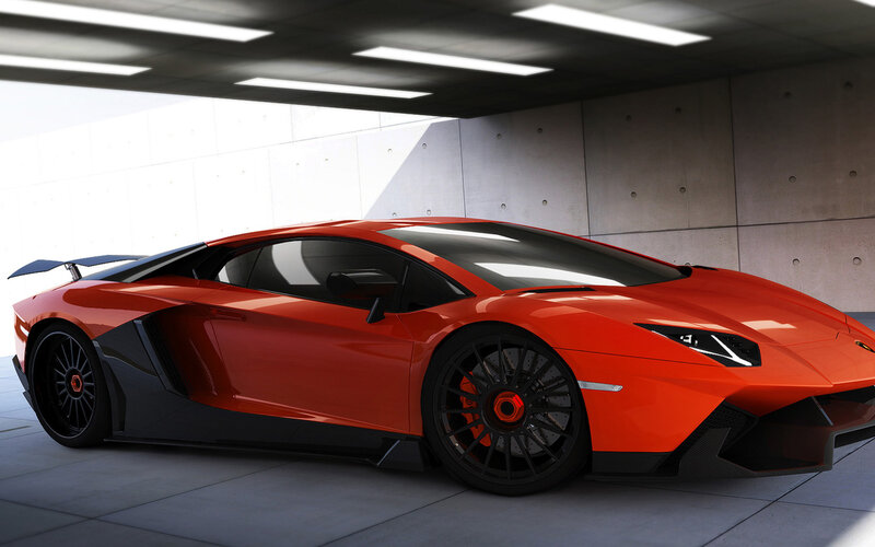 Red Sports Car — Dramatic, 3d Render, Garage, Tire