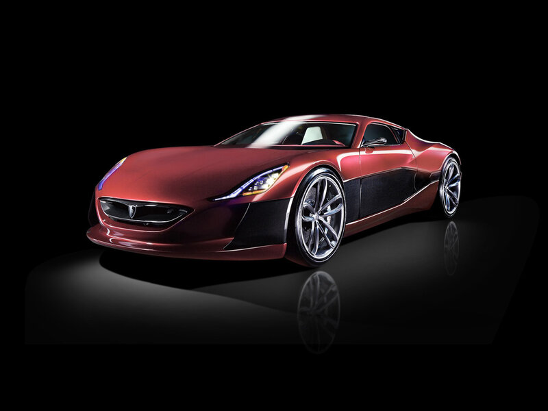 Red Sports Car — Dramatic, 3d Render, Headlights, Wheels, Reflection