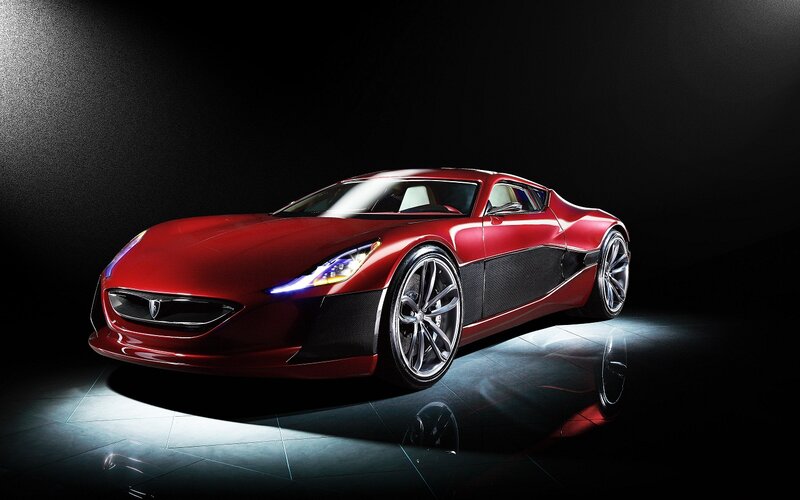 Red Sports Car — Dramatic, 3d Render, Lights