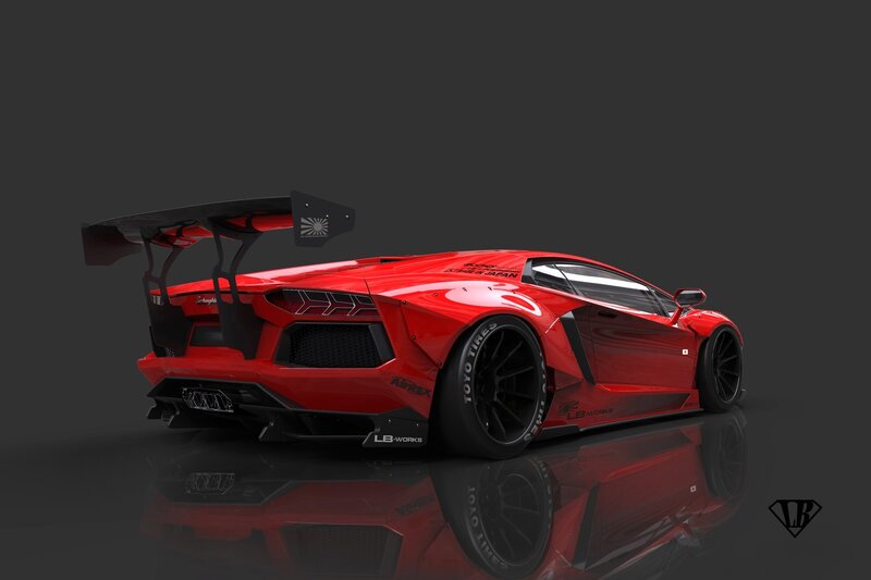 Red Sports Car — Dramatic, 3d Render, Rear Wing