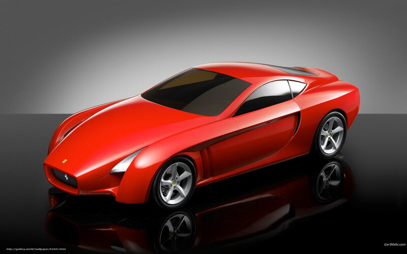 Red Sports Car — Dramatic, 3d Render, Reflection, Studio