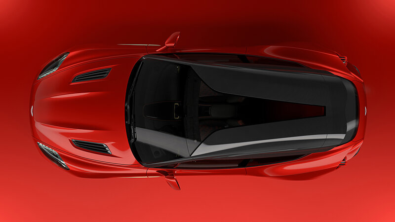 Red Sports Car — Dramatic, 3d Render, Roof, Windows