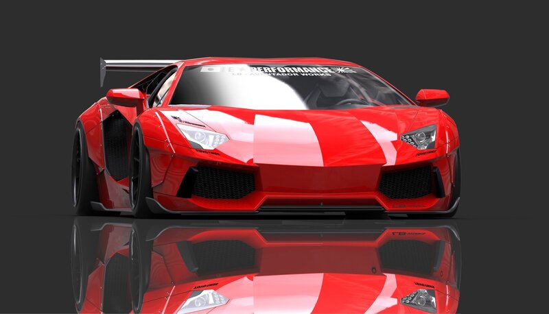 Red Sports Car — Dramatic, 3d Render, Tire, Wing