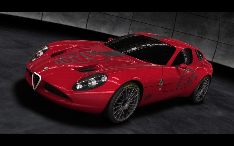 Red Sports Car — Dramatic, 3d Render, Tires