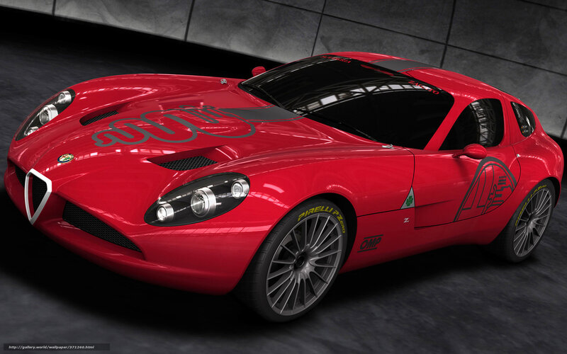 Red Sports Car — Dramatic, 3d Render, Tires, Windows, Grille