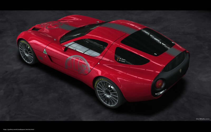 Red Sports Car — Dramatic, 3d Render, Tires, Windows, Stripes