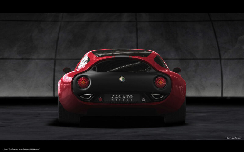 Red Sports Car — Dramatic, 3d Render, Wall, Logo