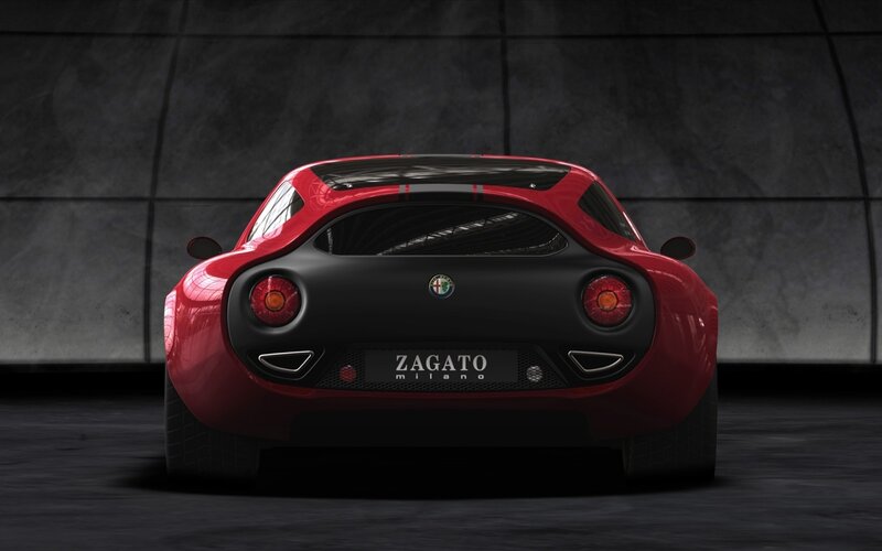 Red Sports Car — Dramatic, 3d Render, Wall
