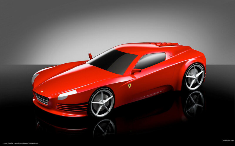Red Sports Car — Dramatic, 3d Render, Wheel, Grille