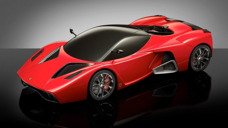 Red Sports Car — Dramatic, 3d Render, Wheel, Mirror
