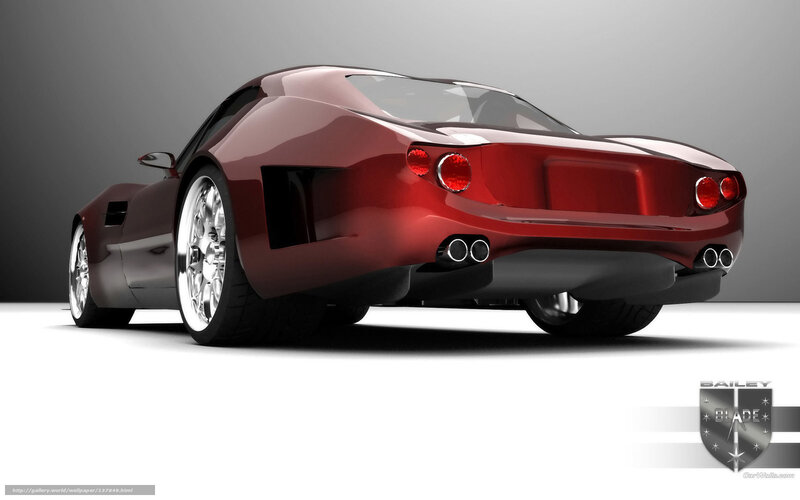 Red Sports Car — Dramatic, 3d Render, Wheels, Exhaust Pipes