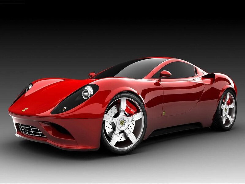 Red Sports Car — Dramatic, 3d Render, Wheels, Headlights, Grille
