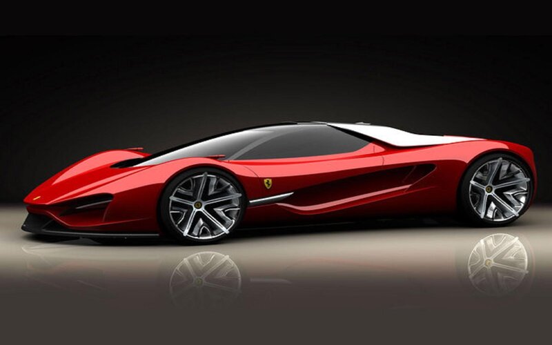 Red Sports Car — Dramatic, 3d Render, Wheels, Reflection