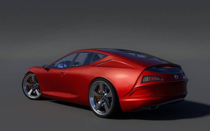Red Sports Car — Dramatic, 3d Render, Wheels, Taillights