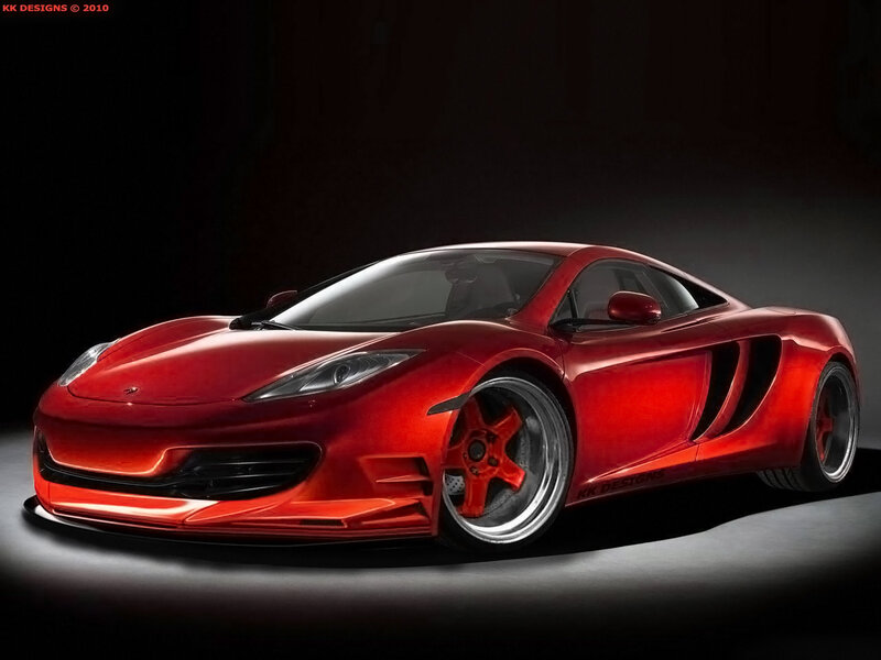 Red Sports Car — Dramatic, 3d Render, Wheels