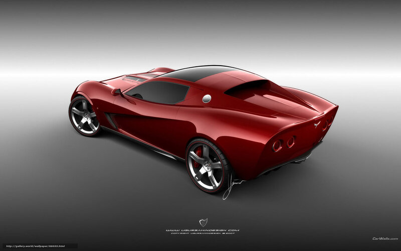 Red Sports Car — Dramatic, 3d Render, Wheels, Windows, Tail Lights