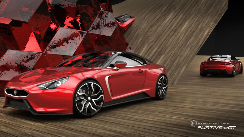 Red Sports Car — Dramatic, 3d Render, Wood Floor