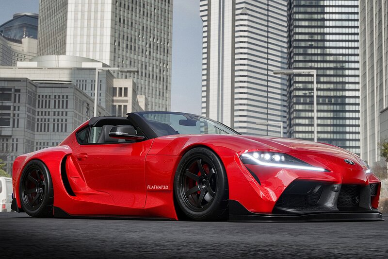 Red Sports Car — Dramatic, Afternoon, 3d Render, City Buildings
