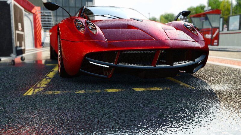 Red Sports Car — Dramatic, Afternoon, 3d Render, Race Track