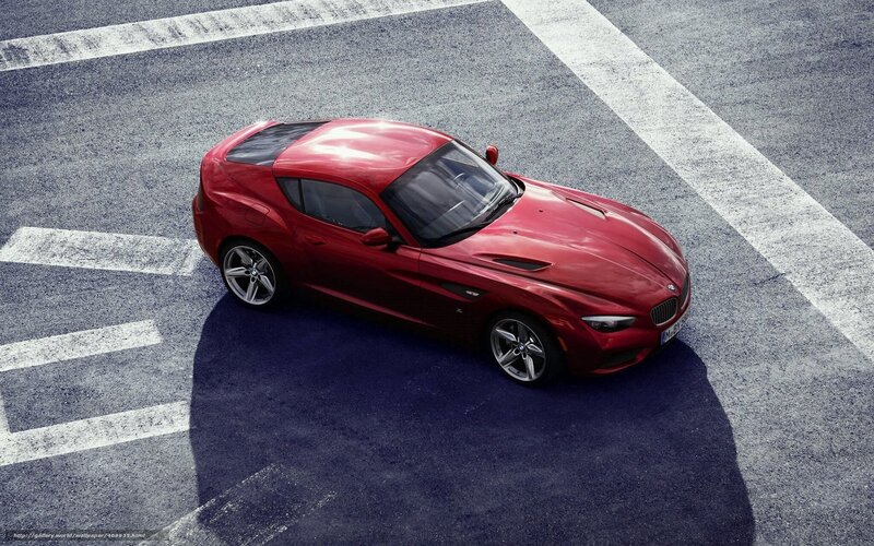 Red Sports Car — Dramatic, Afternoon, Photograph, Asphalt, White Lines