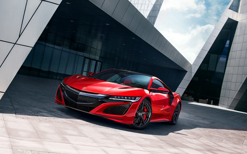 Red Sports Car — Dramatic, Afternoon, Photograph, Building, Glass