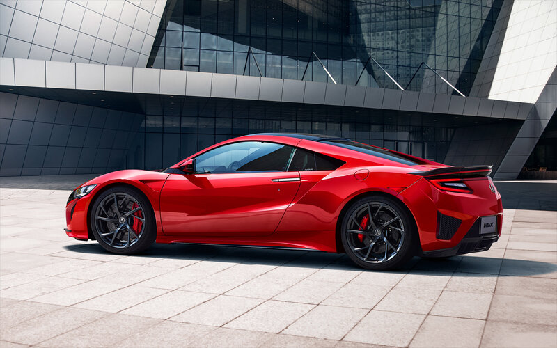 Red Sports Car — Dramatic, Afternoon, Photograph, Building, Tarmac
