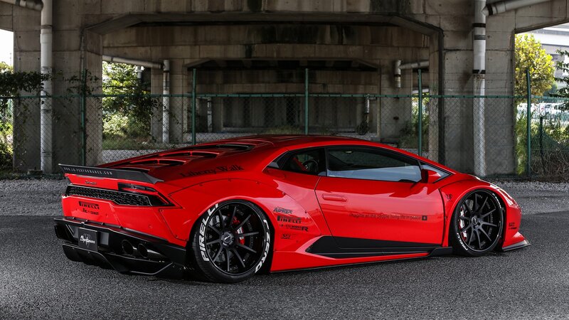 Red Sports Car — Dramatic, Afternoon, Photograph, Concrete Structure, Fence