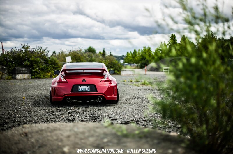 Red Sports Car — Dramatic, Afternoon, Photograph, Gravel, Trees