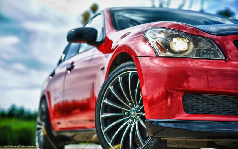 Red Sports Car — Dramatic, Afternoon, Photograph, Headlight