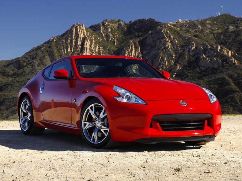 Red Sports Car — Dramatic, Afternoon, Photograph, Mountains, Dirt Ground