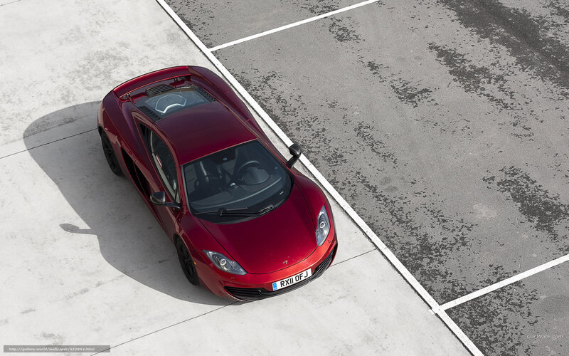 Red Sports Car — Dramatic, Afternoon, Photograph, Parking Lot